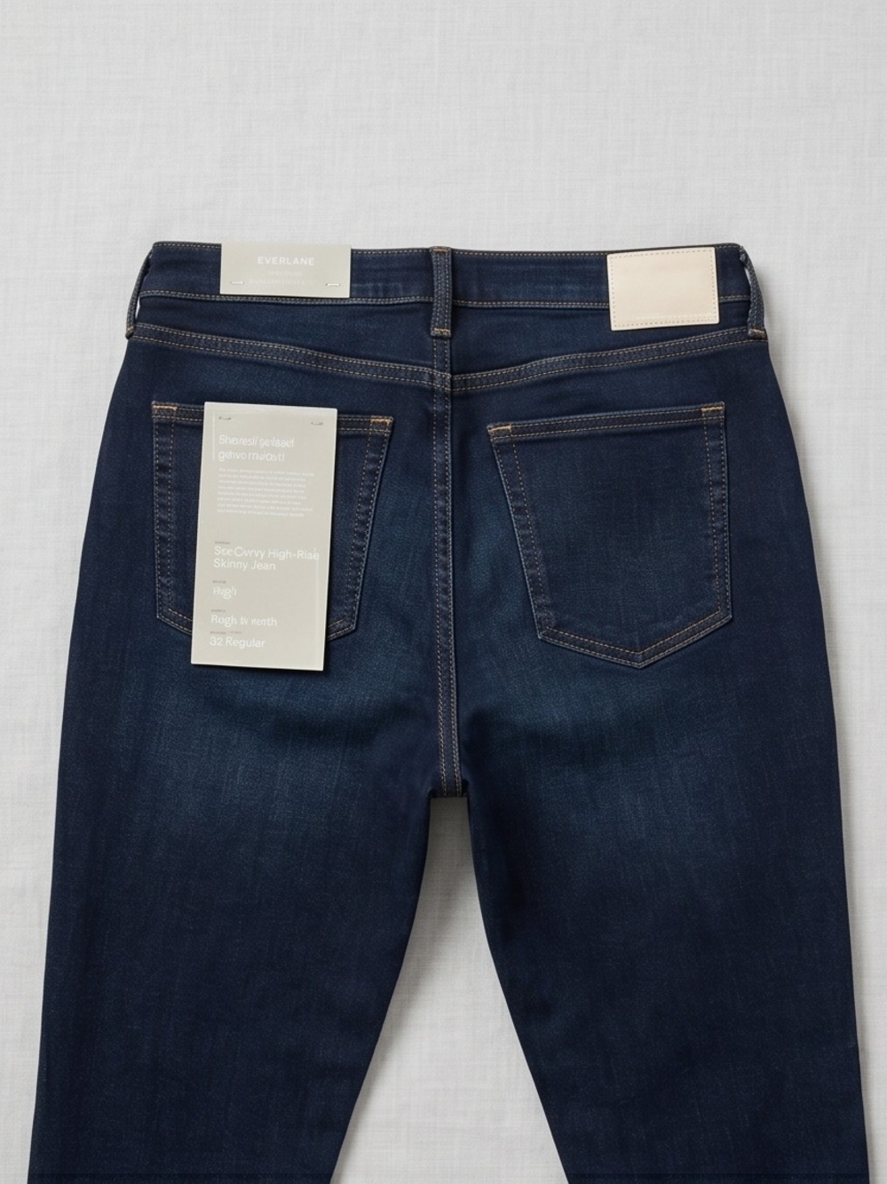 Everlane Dark Indigo Hugh Waisted Skinny Jeans